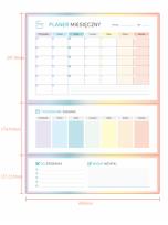 Opakowanie Planer magnetyczny miesięczny tęczowy + marker