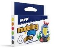 Opakowanie Plastelina brokatowa 6 kolorów 100g