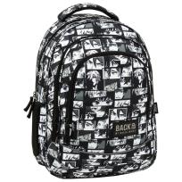 Opakowanie Plecak 3-komorowy BACKUP 5 model X43 czarno-biała Manga