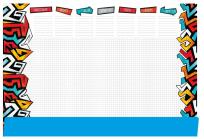 Opakowanie Podkład na biurko notes B3 - graffiti