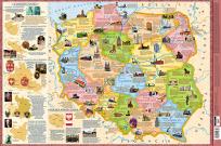 Okładka książki Podkładka 3W  Mapa Polski regiony