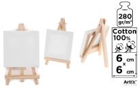 Opakowanie Podobrazie mini 6x6cm 280G/m2 + sztaluga