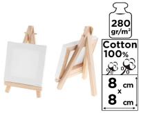 Opakowanie Podobrazie mini 8x8cm 280G/m2 + sztaluga