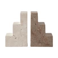Opakowanie Podpórki do książek Stair Cube - wapń i trawertyn