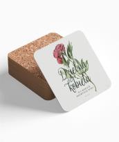 Opakowanie Podstawka korkowa - Dzielna kobieta - kwiat