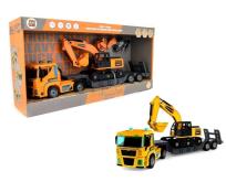 Opakowanie Pojazd do skręcania ciężarówka laweta z koparką