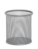 Opakowanie Pojemnik na długopisy Q-CONNECT Office Set, metalowy, srebrny