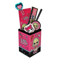 Opakowanie Pojemnik z przyborami szkolnymi LOL Surprise 7el