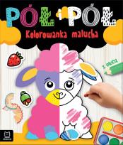 Okładka książki Pół i pół. Kolorowanka malucha z owcą