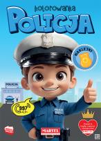 Okładka książki Policja. Kolorowanka z naklejkami