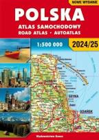 Okładka książki Polska. Atlas samochodowy. 1:500 000 Wyd. 2024/2025