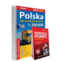 Okładka książki Polska dla profesjonalistów atlas samochodowy+instrukcja pierwszej pomocy 1:200 000