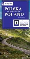 Okładka książki Polska mapa drogowa 2024/2025 1:800 000