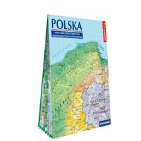 Okładka książki Polska. Mapa ogólnogeograficzna i administracyjno-samochodowa; laminowana mapa XXL 1:1 000 000