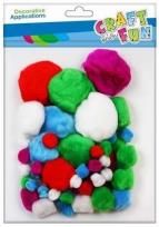 Opakowanie Pompony akrylowe 60szt