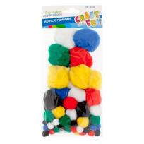 Opakowanie Pompony akrylowe mix kolorów 60szt