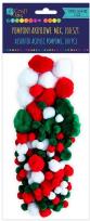 Opakowanie Pompony akrylowe mix świąteczny (100 szt)