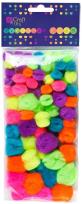 Opakowanie Pompony akrylowe neon 78szt mix