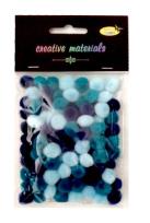 Opakowanie Pompony akrylowe niebieska 10mm 100szt
