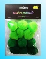 Opakowanie Pompony akrylowe zielone 40mm 12szt