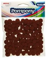 Opakowanie Pompony brązowe 10mm 100szt