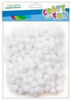 Opakowanie Pompony dekoracyjne białe 1cm 120szt