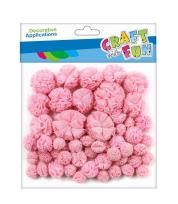 Opakowanie Pompony dekoracyjne różowe 53szt