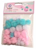 Opakowanie Pompony koronkowe pastelowe Creativo 30szt ASTRA