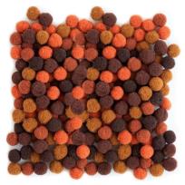 Opakowanie Pompony poliestrowe 1cm mix brązowy 120szt