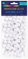 Opakowanie Pompony poliestrowe białe 1cm 120szt