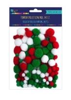 Opakowanie Pompony poliestrowe mix (140 szt)