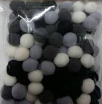 Opakowanie Pompony szare 10mm 100szt