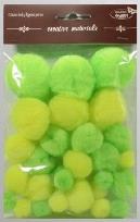 Opakowanie Pompony tonacyjne neonowe 15-40mm 30szt