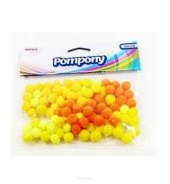 Opakowanie Pompony żółte 10mm 100szt