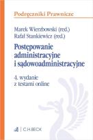Okładka książki Postępowanie administracyjne i sądowoadministracyjne z testami online