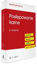 Okładka książki Postępowanie karne. Pytania. Kazusy. Tablice w.6