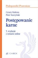 Okładka książki Postępowanie karne z testami online