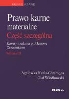Okładka książki Prawo karne materialne. Część szczególna. Kazusy i zadania problemowe. Orzecznictwo
