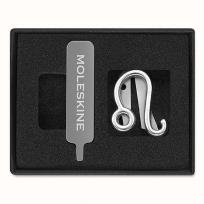 Opakowanie Przypinka do notatnika kalendarza zodiak lew srebr