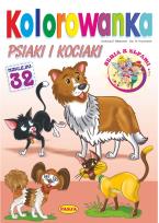 Okładka książki Psiaki i kociaki. Kolorowanka