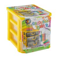 Opakowanie Pudełki 3 szuflady 6 kredek 5 znaczników