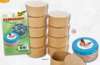 Opakowanie Pudełko mini koło naturalne 8x4cm