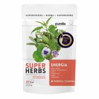 Opakowanie Purella Superfoods Superherbs Mieszanka ziół do zaparzania Energia 35 g