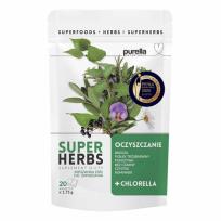 Opakowanie Purella Superfoods Superherbs Mieszanka ziół do zaparzania Oczyszczenie 35 g