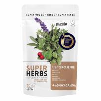 Opakowanie Purella Superfoods Superherbs Mieszanka ziół do zaparzania Uspokojenie 35 g