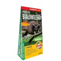 Okładka książki Puszcza Białowieska laminowana mapa turystyczna 1:50 000