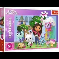 Opakowanie Puzzle 100 Koci Domek Gabi 16464