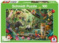 Opakowanie Puzzle 100 Kolorowa dżungla 112714