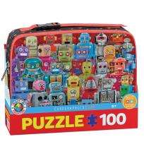 Opakowanie Puzzle 100 z lunch box  Robots 9100-5827