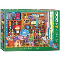 Opakowanie Puzzle 1000 All you Knit is Love by Pau 6000-5405